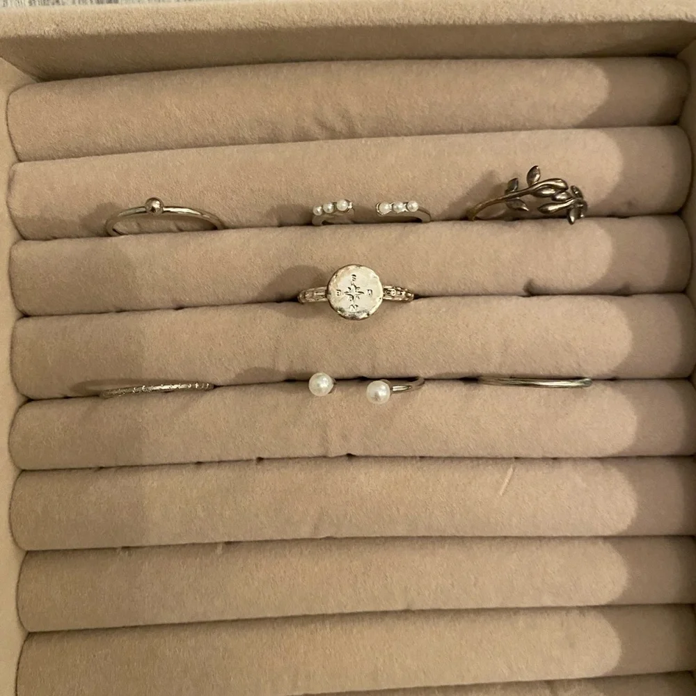 Follow Me Silver ring stack - Picture 2 of 2